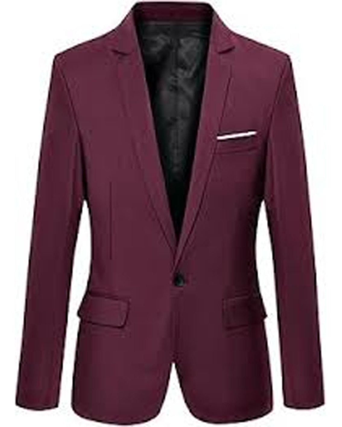 Maroon blazer on a white background