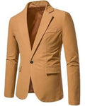 Tan blazer on a white background