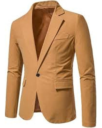 Tan blazer on a white background