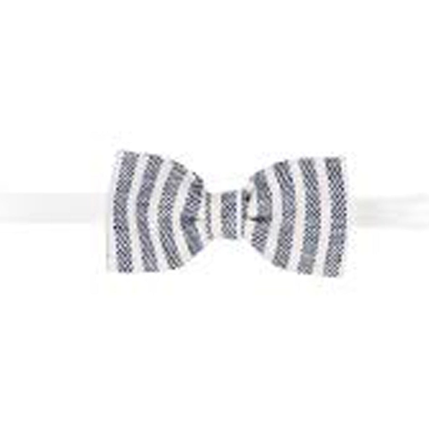 Striped bow tie on a white background