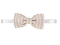 Bow tie with striped pattern on a white background