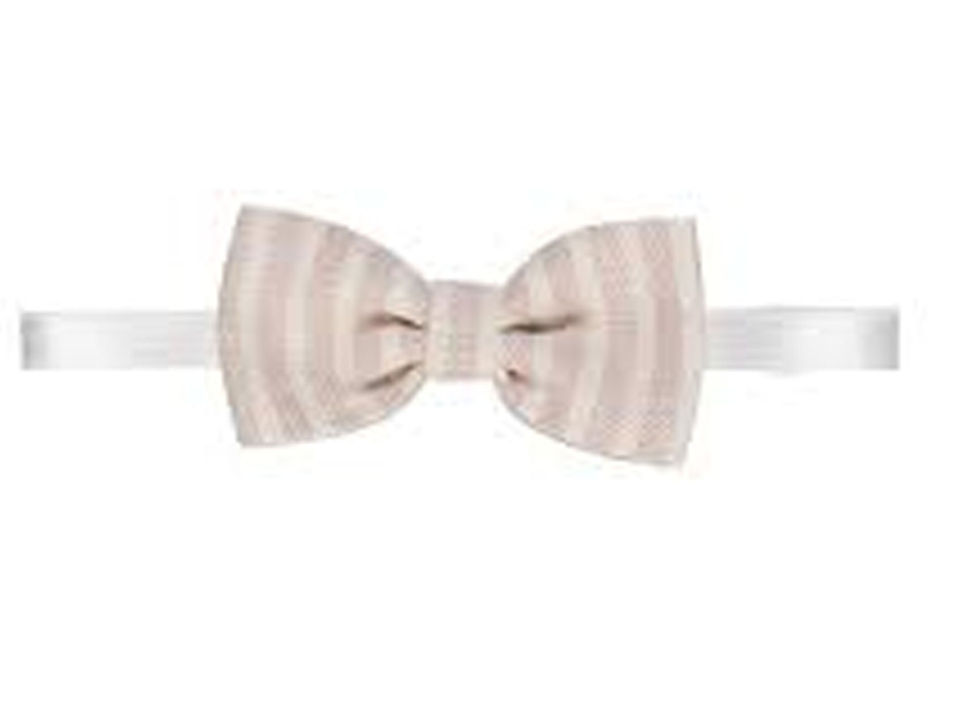Bow tie with striped pattern on a white background