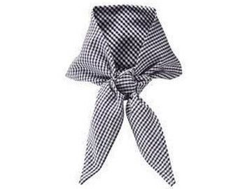 black and white checkered chef scarf