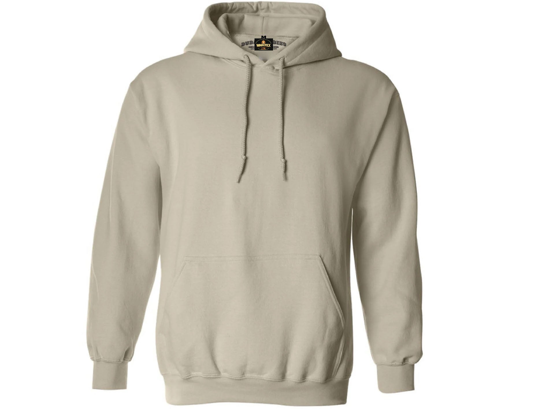 Beige hoodie on a white background