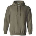 Green hoodie on a white background