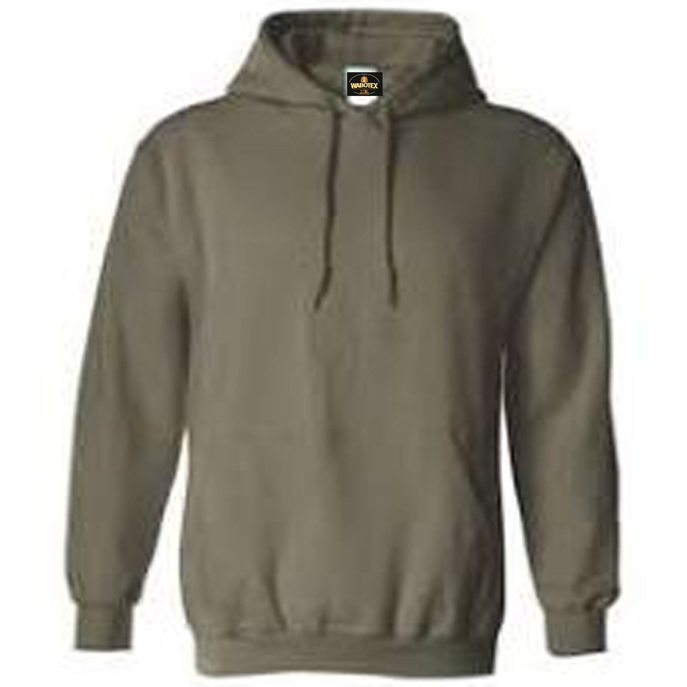 Green hoodie on a white background