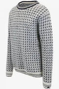 Patterned sweater on a white background