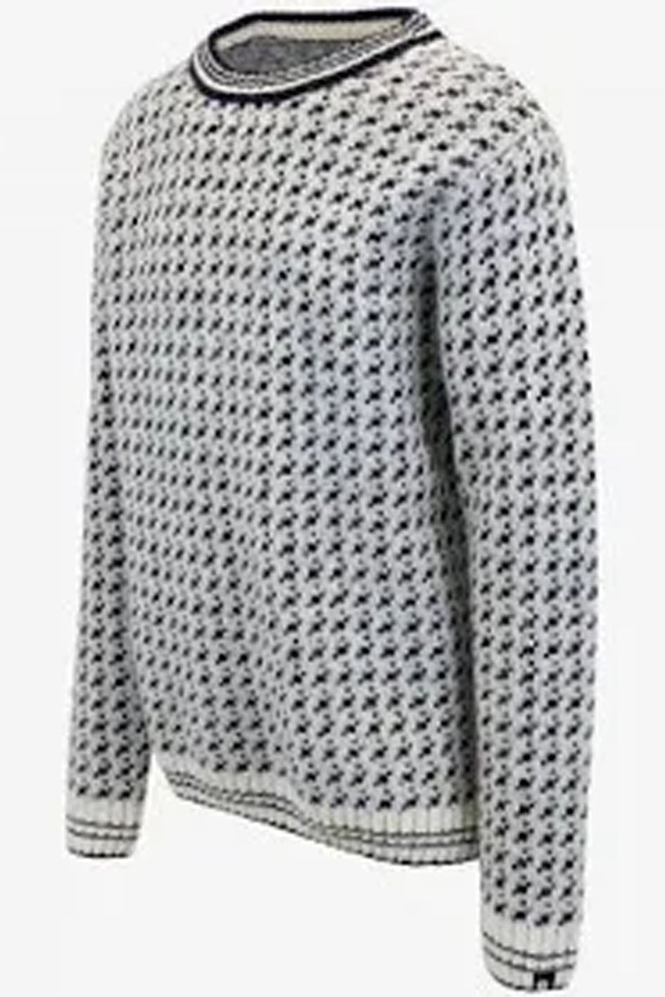 Patterned sweater on a white background
