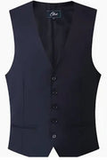 Navy blue vest on a white background