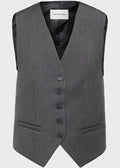 Gray vest with buttons on a light gray background